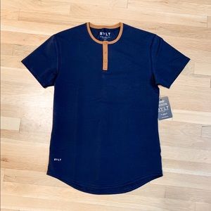 Bylt Henley Drop-Cut LUX Midnight / Toast Medium